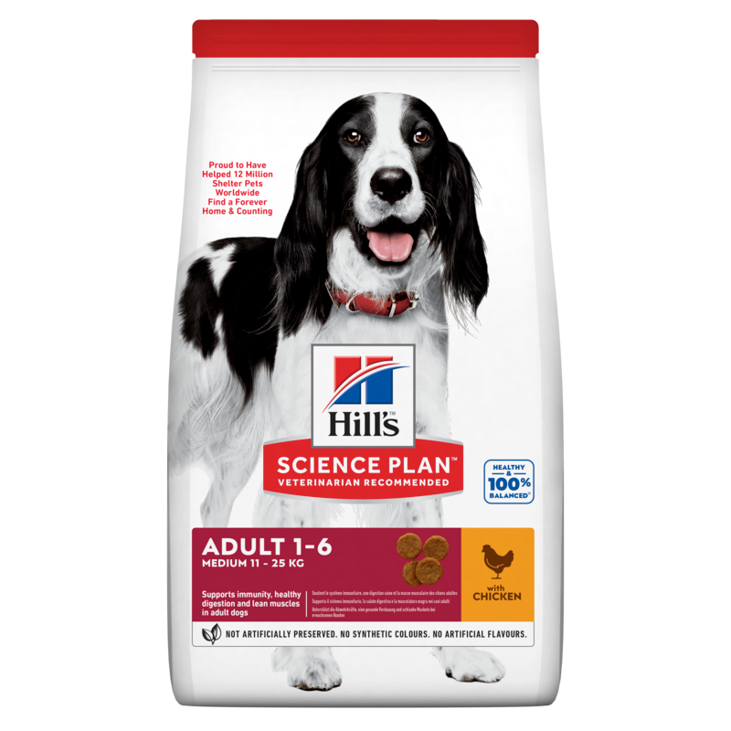 Hills Science Plan Canine Adult Medium Hund Trockenfutter