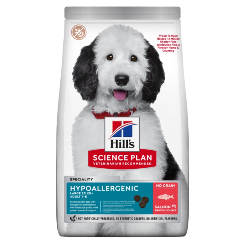 Hills Science Plan Hypoallergenic Large Breed Adult Trockenfutter für Hunde Hills Science Plan Hypoallergenic Large Breed Adult Trockenfutter für Hunde
