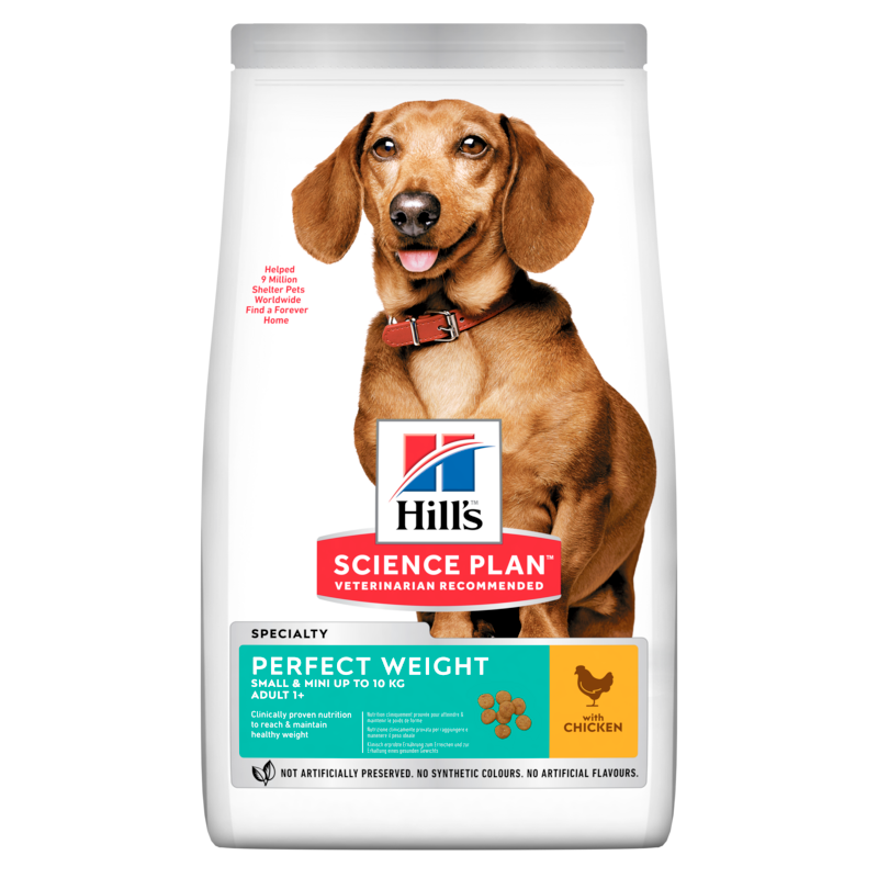 Hills Science Plan Perfect Weight Small & Mini Adult Trockenfutter mit Huhn für Hunde