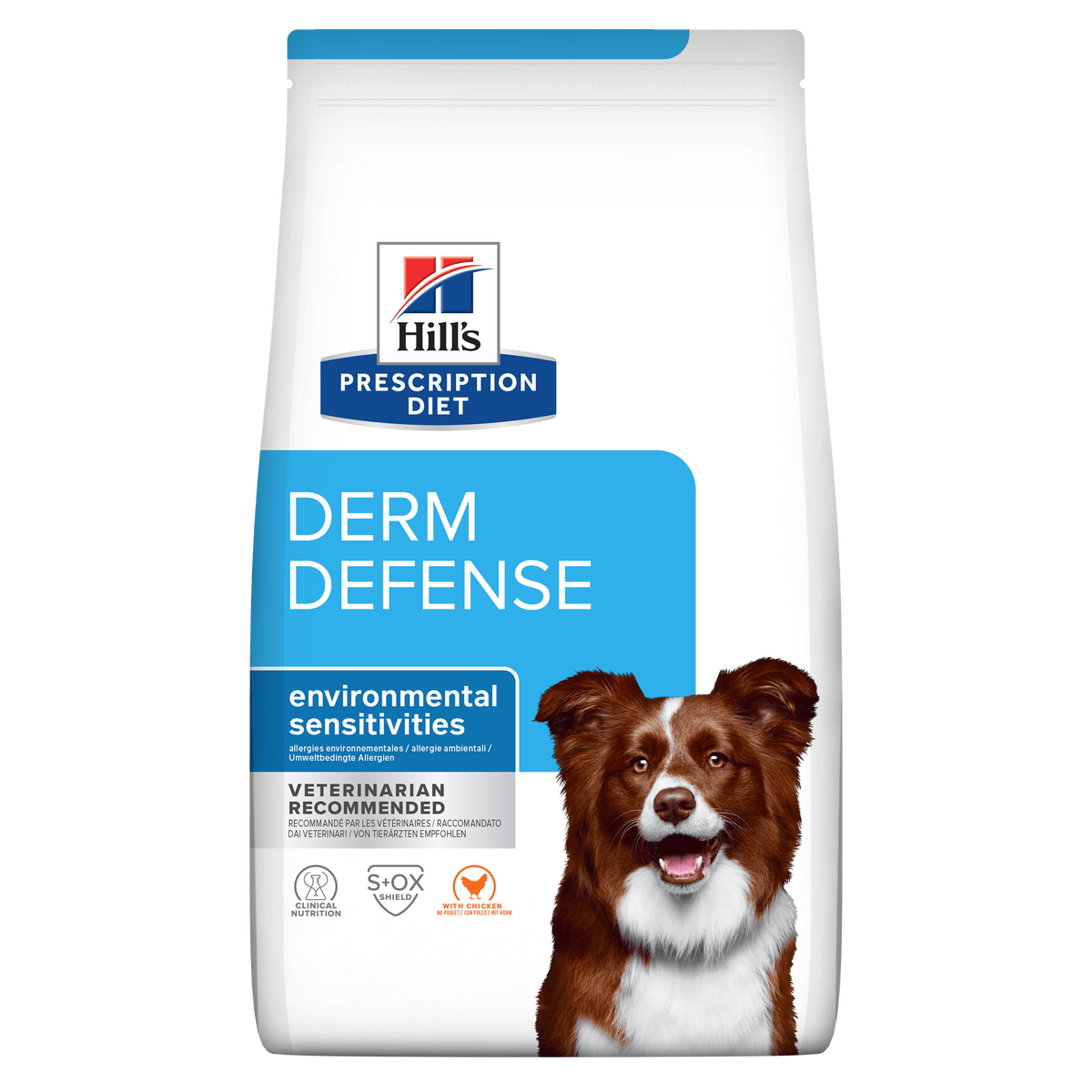 Hill's PRESCRIPTION DIET Derm Defense Trockenfutter für Hunde mit Huhn bei umweltbedingten Allergien