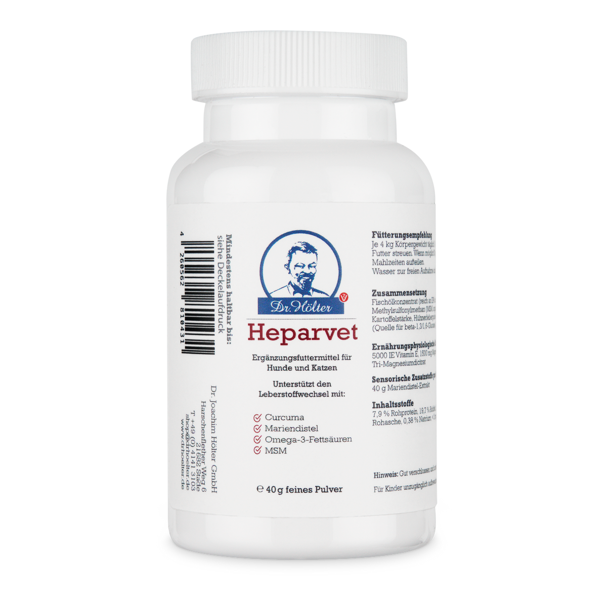 Dr. Hölter Heparvet zur Unterstützung der Leber von Hunden Dr. Hölter Heparvet zur Unterstützung der Leber von Hunden