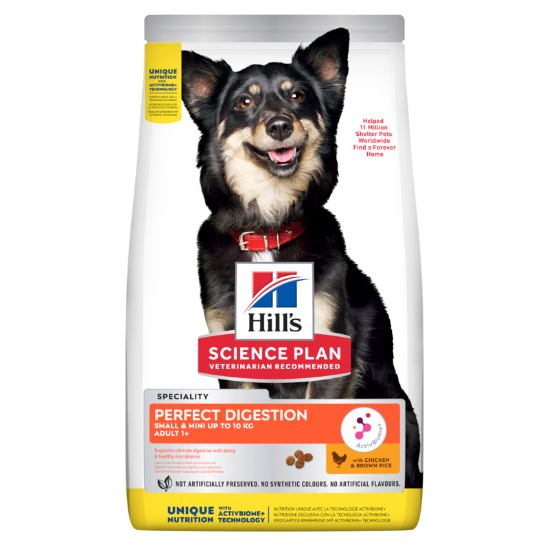 Hills Science Plan Perfect Digestion Adult Small & Mini Trockenfutter mit Huhn und braunem Reis