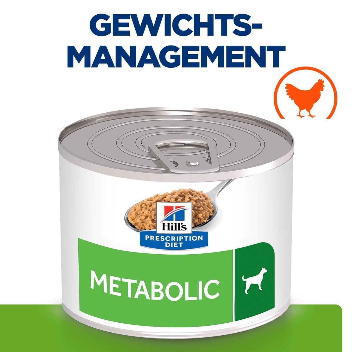 Hills Metabolic Hundefutter mit Hühnergeschmack in kleinen Dosen