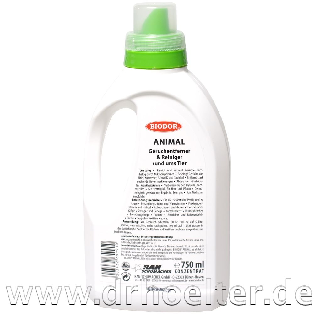 Biodor Animal Geruchsentferner und Reiniger | Tierarzt Dr. Hölter