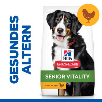 Hills Science Plan Canine Senior Vitality Large Breed Mature Adult 6+ Trockenfutter mit Huhn & Reis