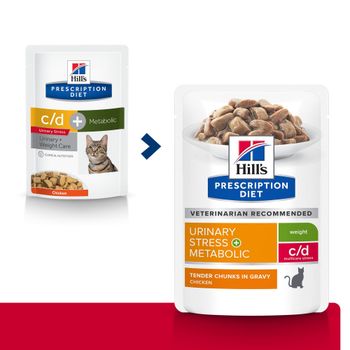 Hills Prescription Diet Feline c/d Multicare Urinary Stress + Metabolic Frischebeutel für Katzen