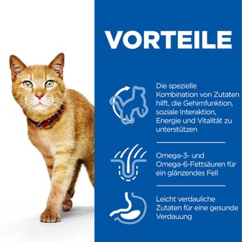 Hills Science Plan Feline Mature Adult 7+ Senior Vitality Trockenfutter für Katzen