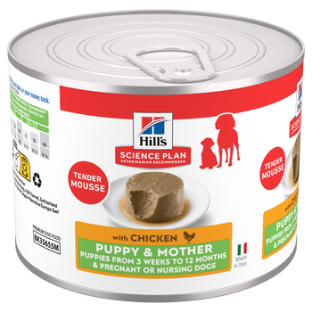 Hills Science Plan Puppy & Mother Tender Mousse mit Huhn Dosen für Hunde