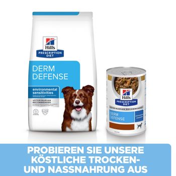 Hill's PRESCRIPTION DIET Derm Defense Trockenfutter für Hunde mit Huhn bei umweltbedingten Allergien