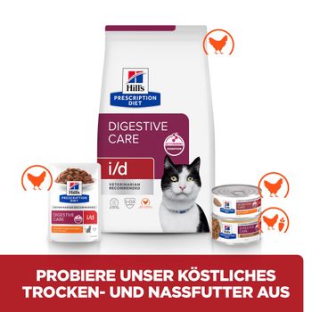 Hills i/d mit ActivBiome+ Huhn Frischebeutel für Katzen