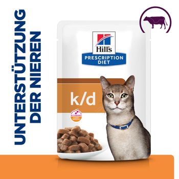 Hills Feline k/d Rind Frischebeutel für Katzen