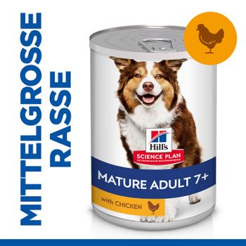 Hills Science Plan Canine Mature Adult 7+ Hund Huhn Dosenfutter