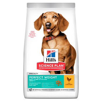 Hills Science Plan Perfect Weight Small & Mini Adult Trockenfutter mit Huhn für Hunde