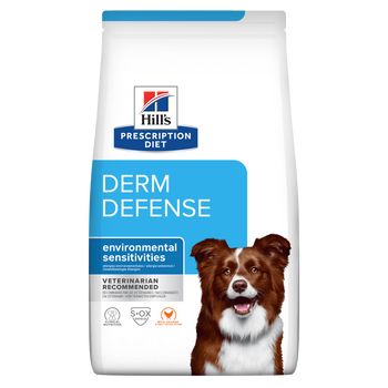 Hill's PRESCRIPTION DIET Derm Defense Trockenfutter für Hunde mit Huhn bei umweltbedingten Allergien