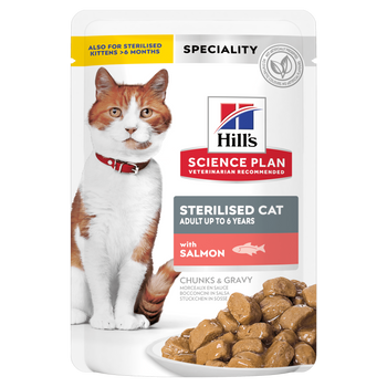 Hills Science Plan Feline Sterilised Cat Adult Lachs Frischebeutel
