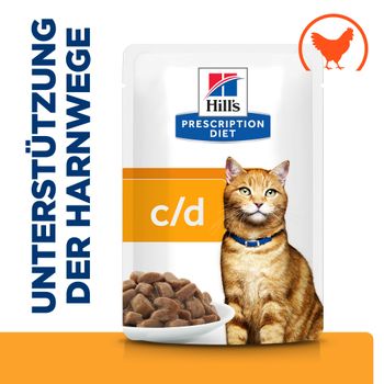 Hills Feline c/d Multicare Huhn Frischebeutel für Katzen