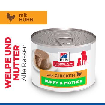 Hills Science Plan Puppy & Mother Tender Mousse mit Huhn Dosen für Hunde