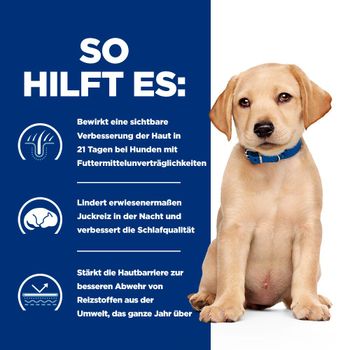 Hils Prescription Diet Derm Complete Puppy mit Reis und Ei Trockenfutter für Hunde