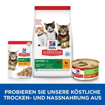 Hills Science Plan Kitten & Mother Tender Mousse mit Huhn & Truthahn Dosenfutter für Katzen