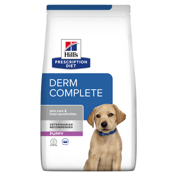 Hils Prescription Diet Derm Complete Puppy mit Reis und Ei Trockenfutter für Hunde