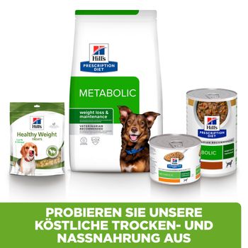 Hills Metabolic Hundefutter mit Hühnergeschmack in kleinen Dosen