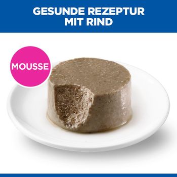Hills Science Plan Small & Mini Mature Adult Mousse für Hunde mit Rindfleisch Dosenfutter
