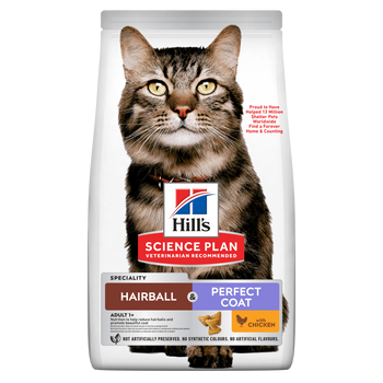 Hills Science Plan Hairball & Perfect Coat Adult Trockenfutter für Katzen