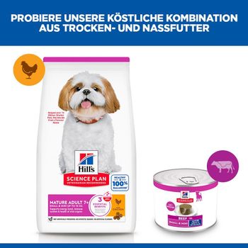 Hills Science Plan Small & Mini Mature Adult Mousse für Hunde mit Rindfleisch Dosenfutter