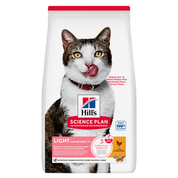 Hills Science Plan Feline Mature Adult/Senior 7+ Light Trockenfutter mit Huhn