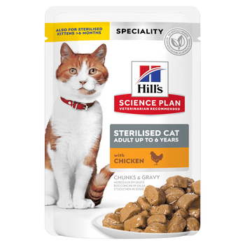 Hills Science Plan Feline Sterilised Cat Adult Huhn Frischebeutel