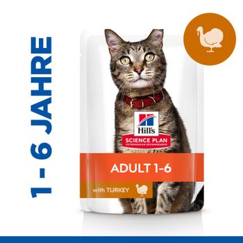 Hills Science Plan Feline Adult Truthahn Frischebeutel für Katzen
