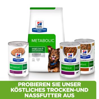 Hills Canine Metabolic mit Rind Dosenfutter für Hunde