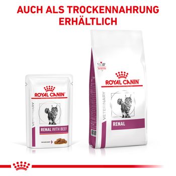 Royal Canin Renal Rind Feine Stückchen in Soße Frischebeutel für Katzen