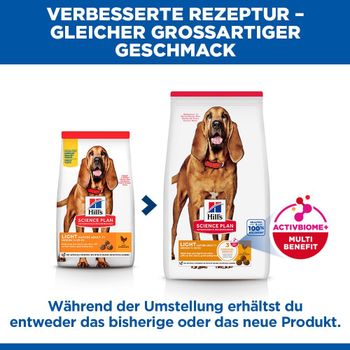 Hills Science Plan Canine Light Mature Adult 7+ Medium mit Huhn Trockenfutter