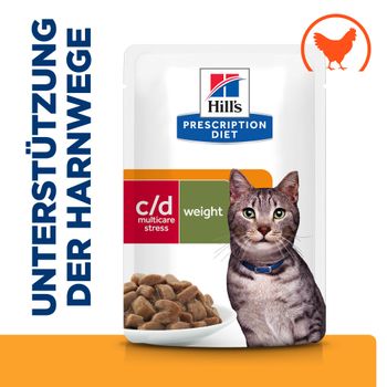Hills Prescription Diet Feline c/d Multicare Urinary Stress + Metabolic Frischebeutel für Katzen