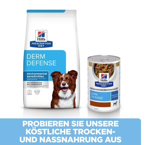 Hill's PRESCRIPTION DIET Derm Defense Trockenfutter für Hunde mit Huhn bei umweltbedingten Allergien