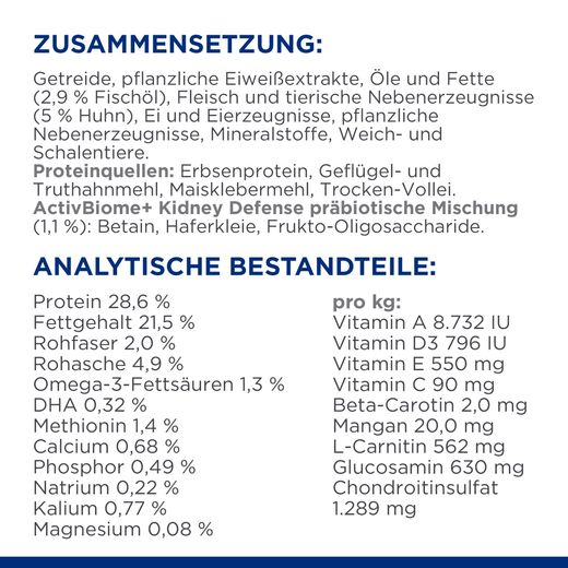 Hills k/d + Mobility Trockenfutter für Katzen