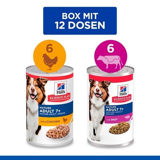 Hills Science Plan Mature Adult Dosenfutter mit Rind