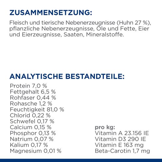 Hills Prescription Diet s/d Nassfutter für Katzen mit Huhn
