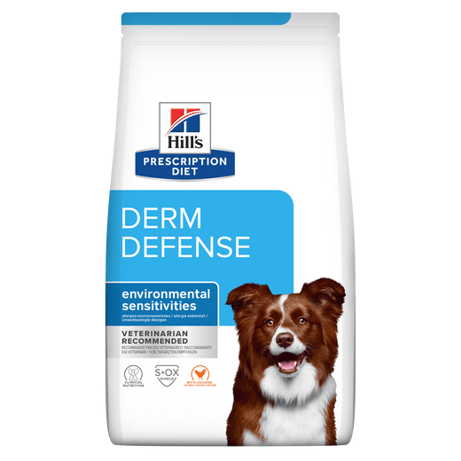 Hill's PRESCRIPTION DIET Derm Defense Trockenfutter für Hunde mit Huhn bei umweltbedingten Allergien