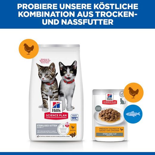 Hills Science Plan Sterilised Kitten Trockenfutter für Kitten mit Huhn