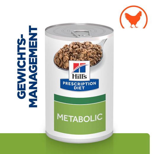 Hills Canine Metabolic mit Huhn Dosenfutter für Hunde