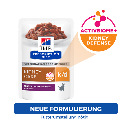 Hills Feline k/d Rind Frischebeutel für Katzen
