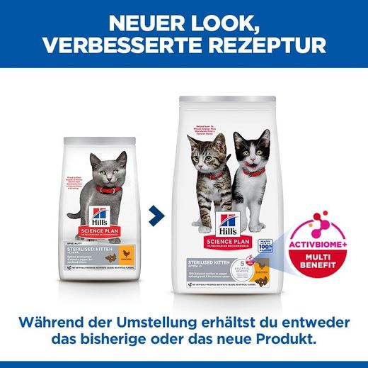 Hills Science Plan Sterilised Kitten Trockenfutter für Kitten mit Huhn
