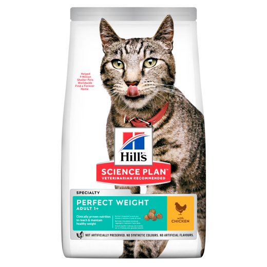 Hills Science Plan Feline Perfect Weight Adult Trockenfutter Huhn für Katzen