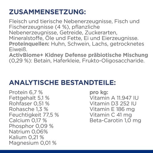 Hills Feline k/d Lachs Frischebeutel für Katzen
