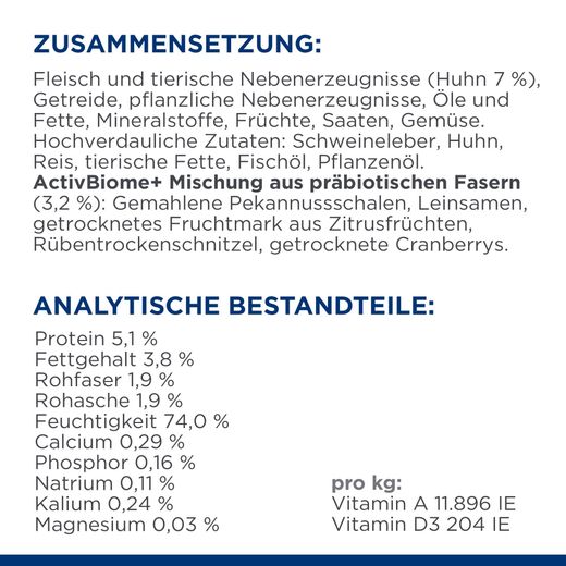 Hills Gastrointestinal Biome Hundefutter mit Huhn in kleinen Dosen