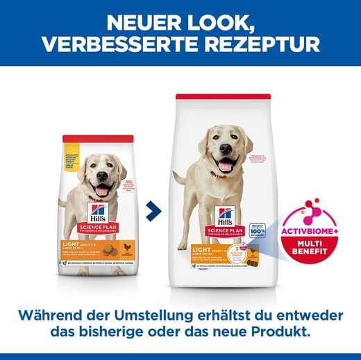 Hills Science Plan Canine Light Adult Large Breed mit Huhn Trockenfutter