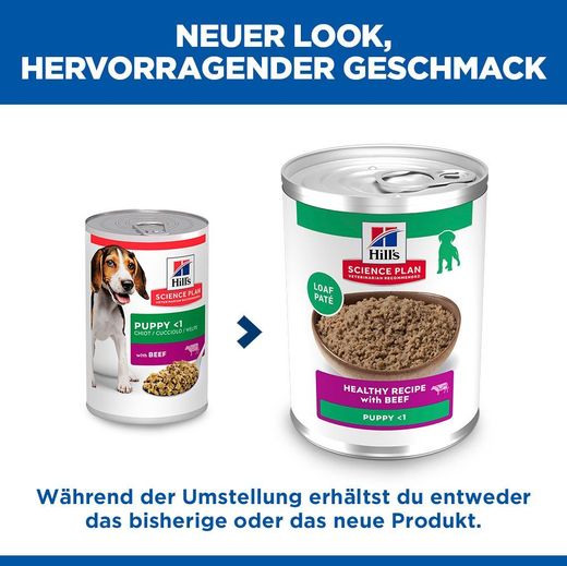 Hills Science Plan Puppy Dosenfutter mit Rind für Welpen