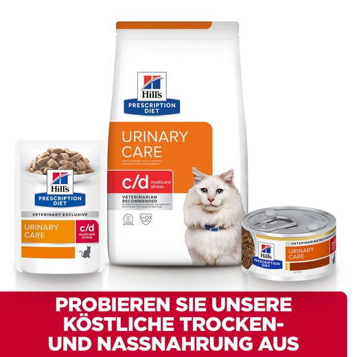 Hills c/d Multicare Stress Ragout für Katzen mit Thunfischgeschmack und zugefügtem Gemüse